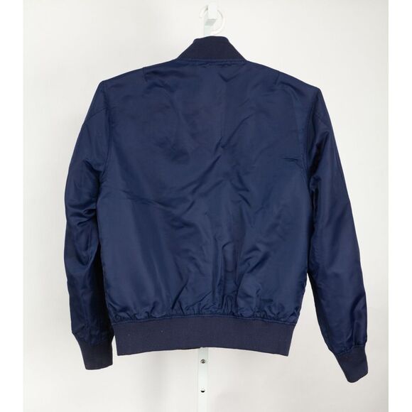 HUF Reversible Jacket Men Medium Black Blue Hawks Pockets Full Zip - Picture 4 of 16